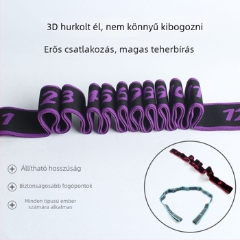 Fenzhi rugalmas hát- és vállnyújtó szalag – szegmentált jóga/pilátesz ellenállás szalag