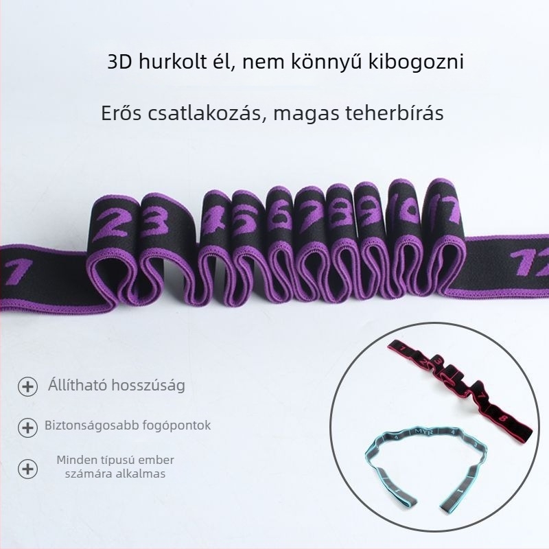 Fenzhi rugalmas hát- és vállnyújtó szalag – szegmentált jóga/pilátesz ellenállás szalag