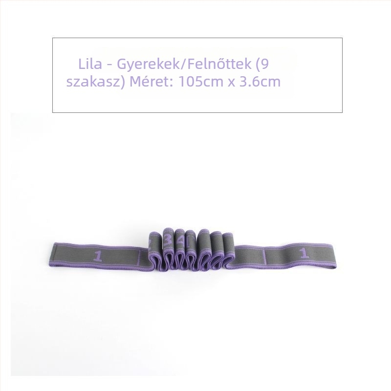 Fenzhi rugalmas hát- és vállnyújtó szalag – szegmentált jóga/pilátesz ellenállás szalag