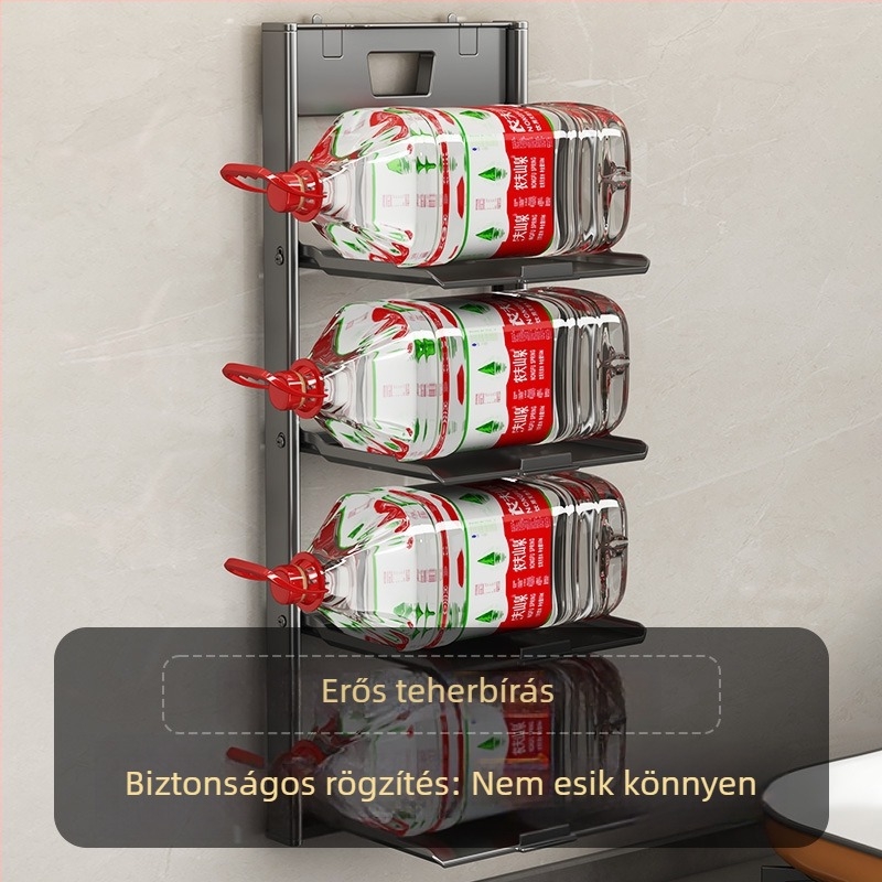 Suction Cup konyhai falra szerelhető előkészítő polc, több rétegű, összecsukható edény rendező