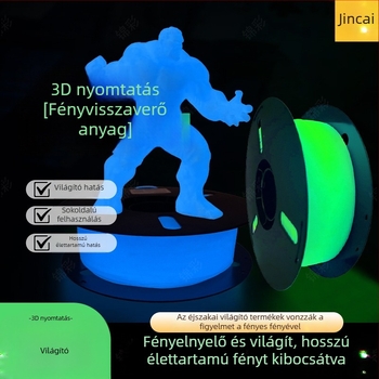 PLA 3D nyomtatóanyag, 1,75 mm filament, FDM, univerzális nyomtató-kompatibilitás, nagy sebesség
