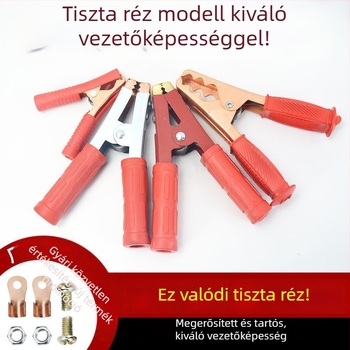 Autó akkumulátor clip gyújtóvezetékkel és réz fejjel, csatlakozó vezeték az akkumulátorhoz (Modell: Default Item; Márka: Other; Alkalmazási tartomány: Kis motorok)
