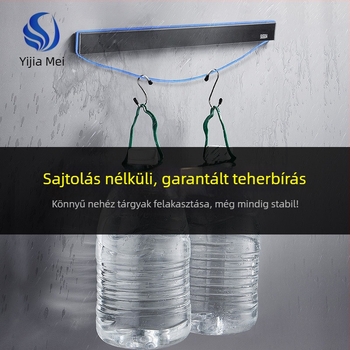 Falra szerelhető mágneses késállvány 304-es rozsdamentes acélból, perforálás nélkül, egy réteg, modern minimális stílus, teherbírás 7,5 kg