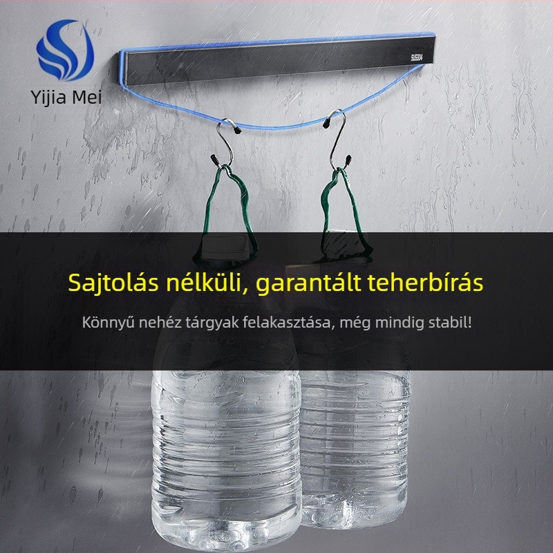 Falra szerelhető mágneses késállvány 304-es rozsdamentes acélból, perforálás nélkül, egy réteg, modern minimális stílus, teherbírás 7,5 kg