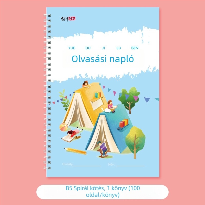 Általános iskolások olvasási nyilvántartó notesz – Hongmeng Culture, fehér papír, 100 gsm, modell BCZP-20220331, olvasási kivonatok