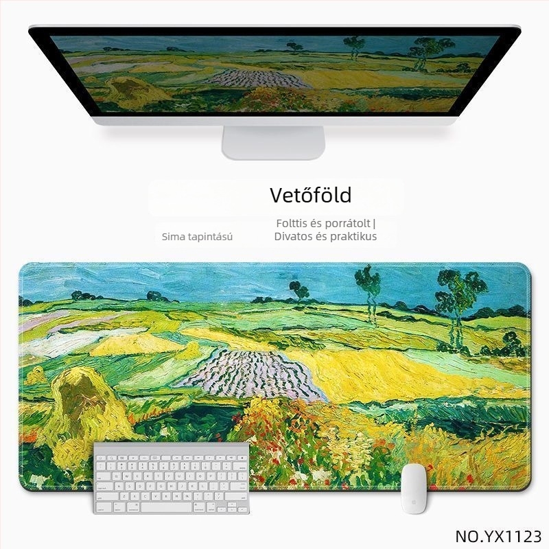 Íróasztali egérpad, csúszásmentes felülettel, természetes gumiból, hőátviteles mintával, nemzeti stílusban