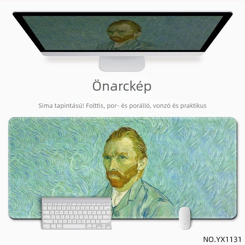 Íróasztali egérpad, csúszásmentes felülettel, természetes gumiból, hőátviteles mintával, nemzeti stílusban