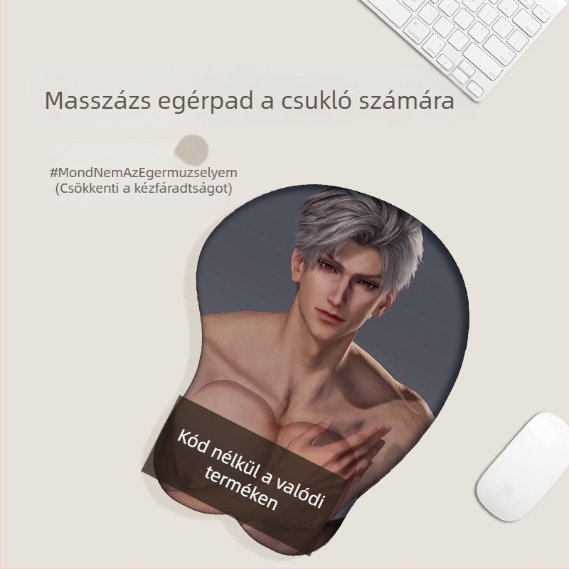 3D csukló-támaszos egérpad — IP dizájn, egyoldalas, csuklótámasz, 3D kialakítás