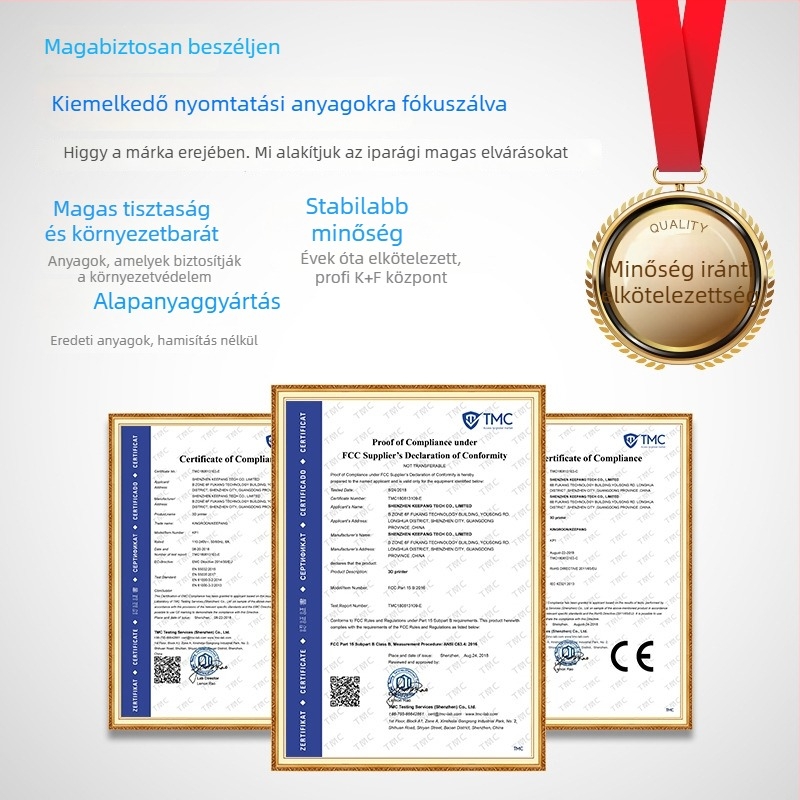 PLA márványfilament 3D nyomtatókhoz, átmérő 1,75 mm, 1 kg, márka Chuangzhi
