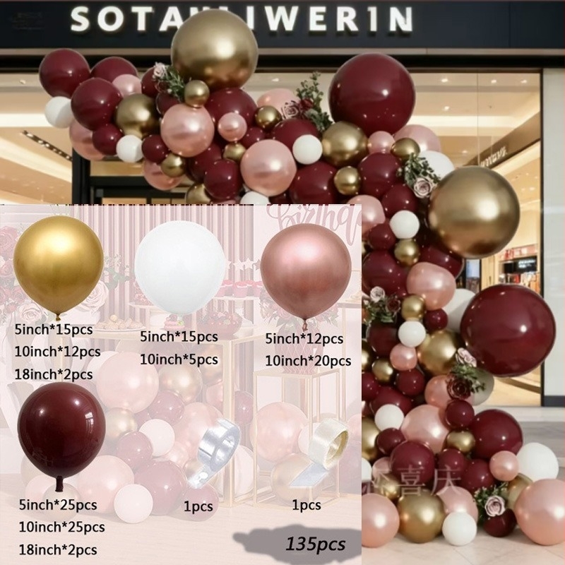 Kétszintes, vastagított latex lufi ív készlet születésnapra és üzletnyitás dekorációhoz