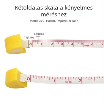 Mérőszalag kulcstartóval, rajzfilm állat motívum, kétoldalas skála, automatikus visszahúzás