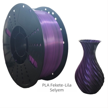 PLA selyemhatású filament – fekete és lila, 1,75 mm, 330 m, 3D nyomtatóhoz
