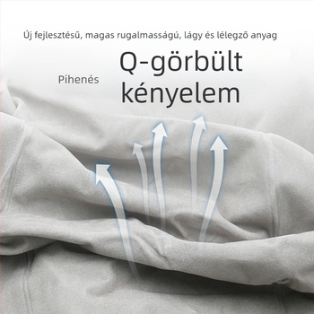 Nyomó típusú, felfújható lumbális támasz párna, hordozható utazási párna PVC flocking borítással és PVC töltőanyaggal, kompatibilis repülőgéppel és nagysebességű vasúttal
