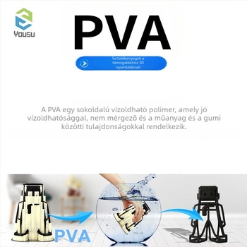 PVA 3D nyomtatóhoz való filament, vízoldható támogatás, 1,75 mm átmérő, FDM, 500 g