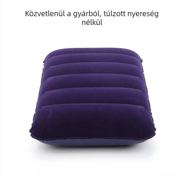 Hordozható kemping felfújható párna - PVC, 18 mm vastagság, modell Leather Pillow, Hengyi márka, téglalap alakú, egyszerű stílus
