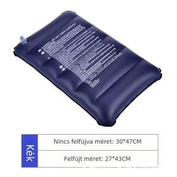 Hordozható kemping felfújható párna - PVC, 18 mm vastagság, modell Leather Pillow, Hengyi márka, téglalap alakú, egyszerű stílus