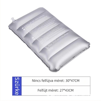 Hordozható kemping felfújható párna - PVC, 18 mm vastagság, modell Leather Pillow, Hengyi márka, téglalap alakú, egyszerű stílus