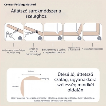 Átlátszó szilikon sarkvédő falakhoz és bútorokhoz – gyerekbarát, öntapadó, puha sarkvédő, ütközés elleni védelem