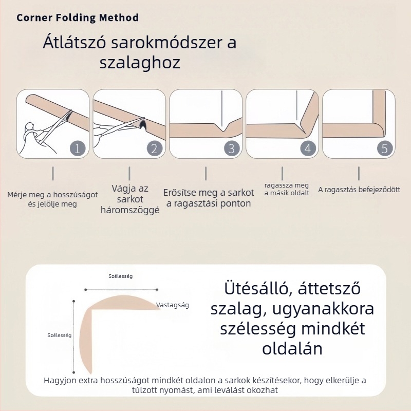 Átlátszó szilikon sarkvédő falakhoz és bútorokhoz – gyerekbarát, öntapadó, puha sarkvédő, ütközés elleni védelem