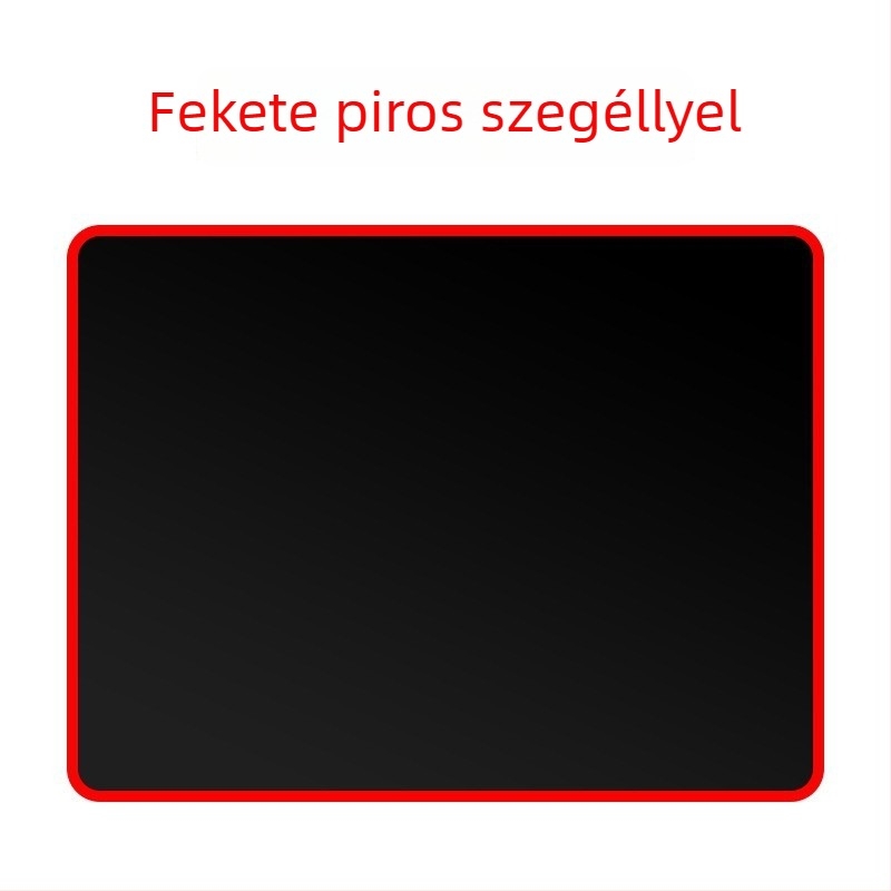 Egyszínű, vastított egérpad szegélyzárással, irodai és gaming felhasználásra, puha csuklótámasz a számítógéphez