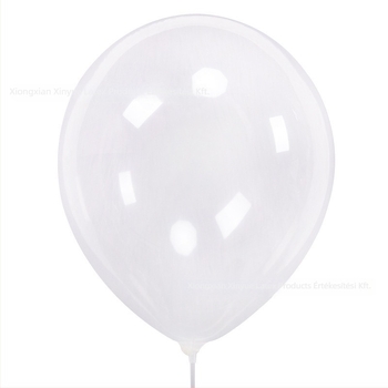 Átlátszó latex dekoratív gömbballon nyomtatott logóval, alkalmas születésnap és esküvő dekorációjára