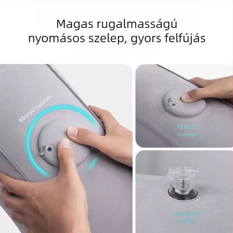 Felfújható háromszög alakú lábfejpárna — flockos PVC felület, 18 mm vastagság, 230 g tömeg
