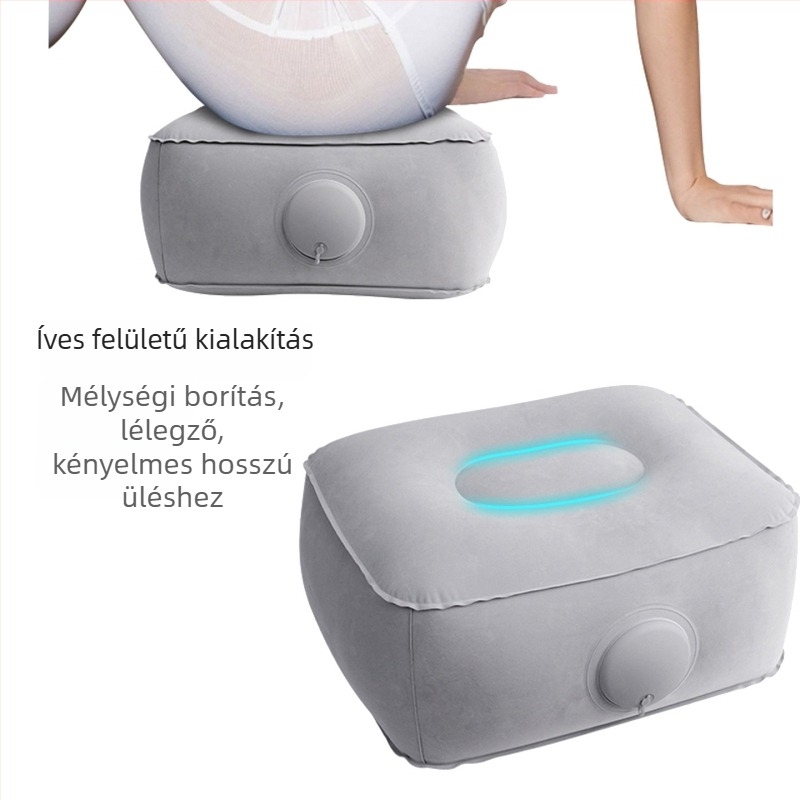 Felfújható háromszög alakú lábfejpárna — flockos PVC felület, 18 mm vastagság, 230 g tömeg