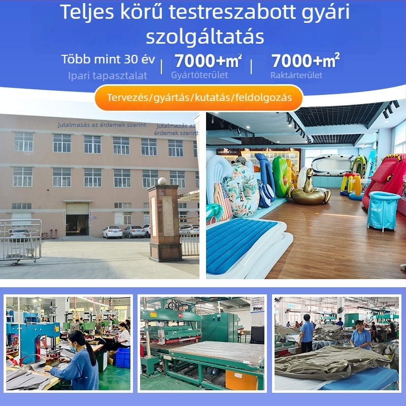 Felfújható párna utazáshoz, környezetbarát PVC-vel, flokolt felülettel, 0,35 cm vastagságú, 0,2 kg súlyú, testre szabható, felnőtteknek