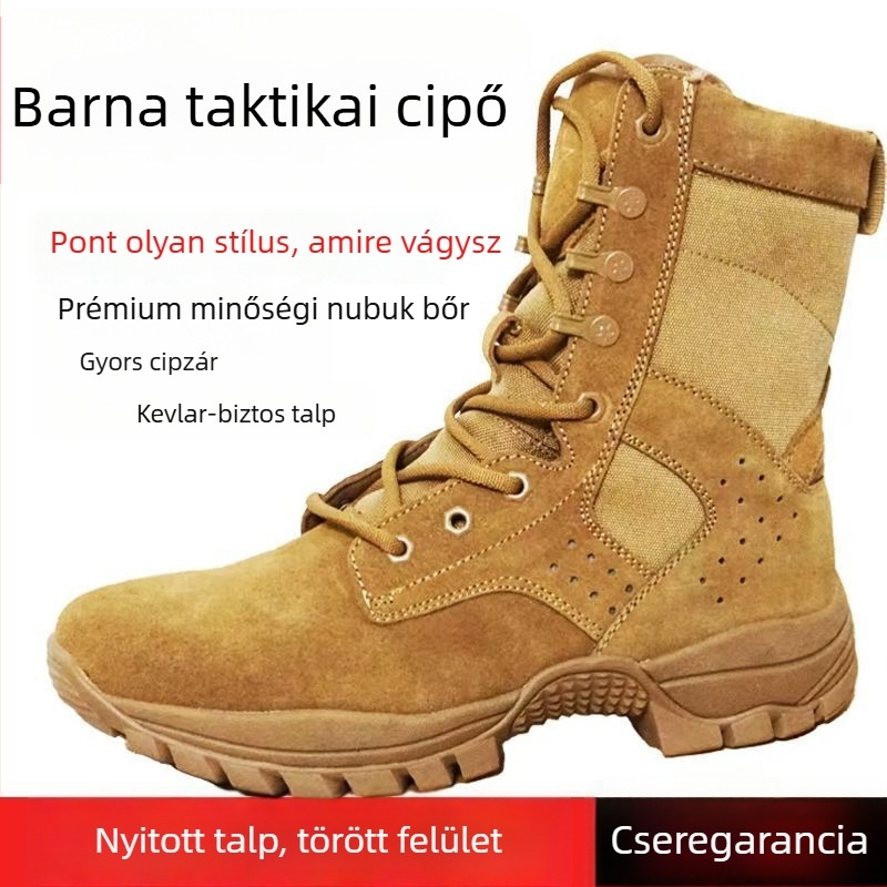 Five Thirty Three Taktikai Edzőcsizmák – kopásálló marhabőr, vízálló anyag, lyukálló, férfiaknak, túrázáshoz