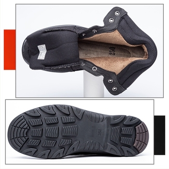 Kültéri téli bakancs vászon felsőrésszel, gyapjú bélés, kopásálló talp, alacsony boka, meleg