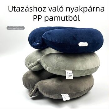 U‑alakú utazó nyakpárna, töltet PP pamut, anyag crystal velvet, modern minimalista stílus, felnőtteknek