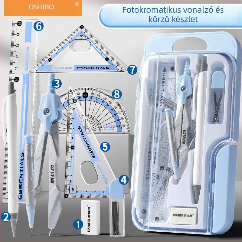 Learn happily kompasz és vonalzó készlet — nem elektromos matematikai rajzkészlet