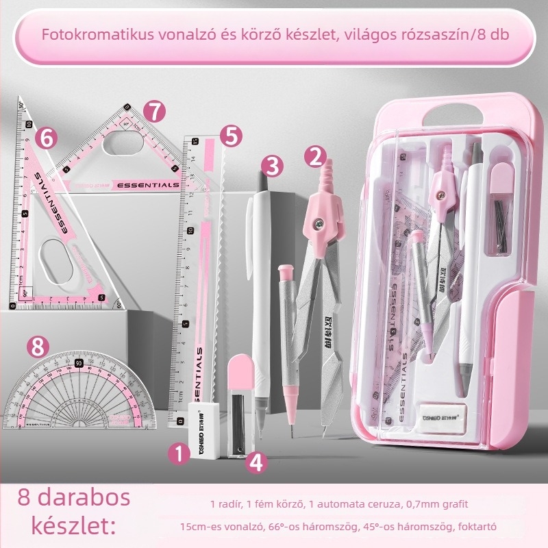 Learn happily kompasz és vonalzó készlet — nem elektromos matematikai rajzkészlet