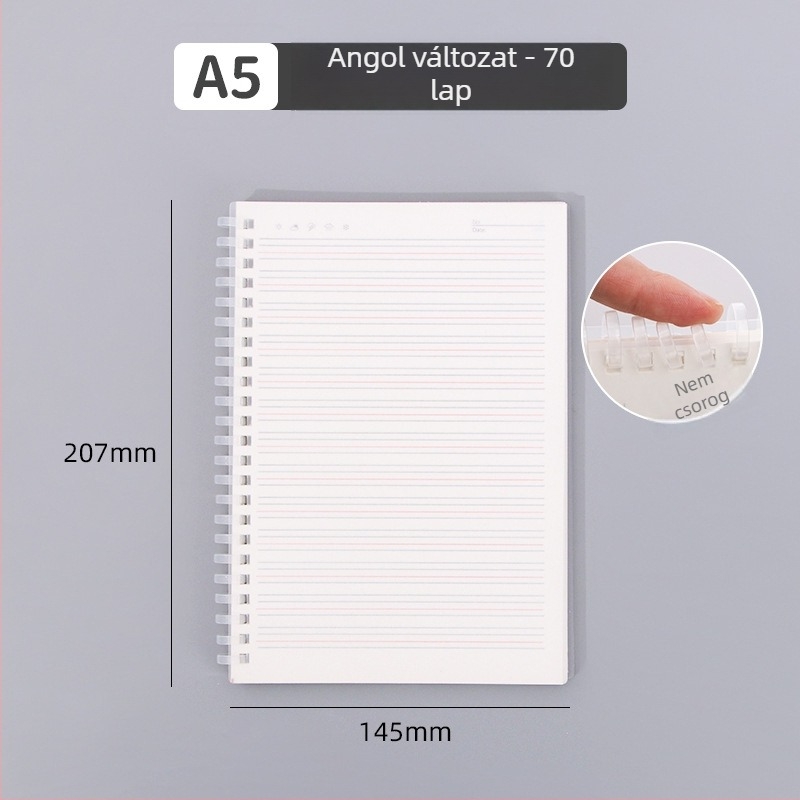 Kreatív dizájnnal jegyzetfüzet, spirál kötés, PP borító, Dowling papír 80 g, 50–100 oldal