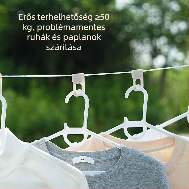 Műanyag szárító kötél, kihúzható, kültéri ruhaszárító kötél paplanokhoz