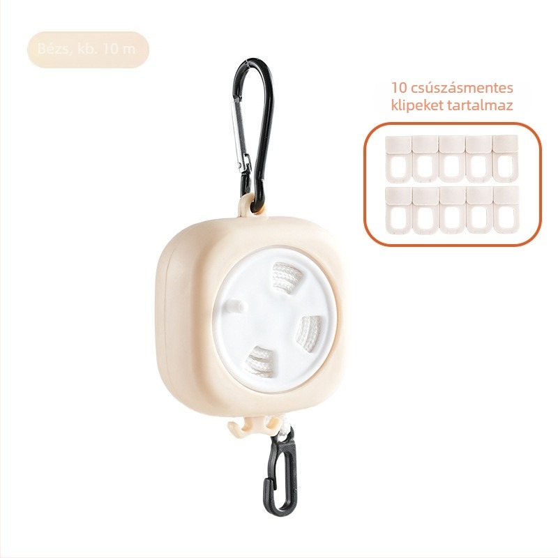 Műanyag szárító kötél, kihúzható, kültéri ruhaszárító kötél paplanokhoz