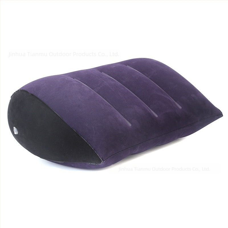 Felfújható háromszög alakú párna PVC flock bevonattal – Modell: Háromszög párna, Stílus: Ölelést, Hátsó- és lábtámasz, Súly: 80