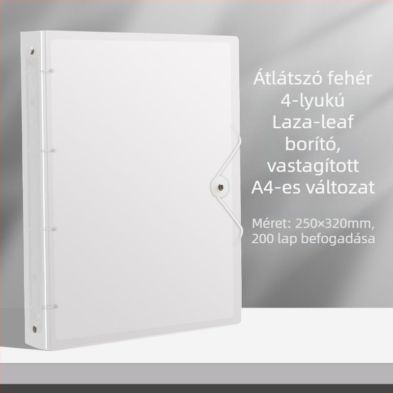 A4-es mappa 4 lyukú, belső PP oldal, 60 lap, testreszabás elérhető