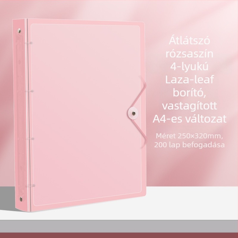 A4-es mappa 4 lyukú, belső PP oldal, 60 lap, testreszabás elérhető