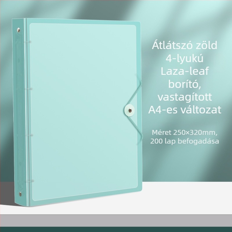 A4-es mappa 4 lyukú, belső PP oldal, 60 lap, testreszabás elérhető