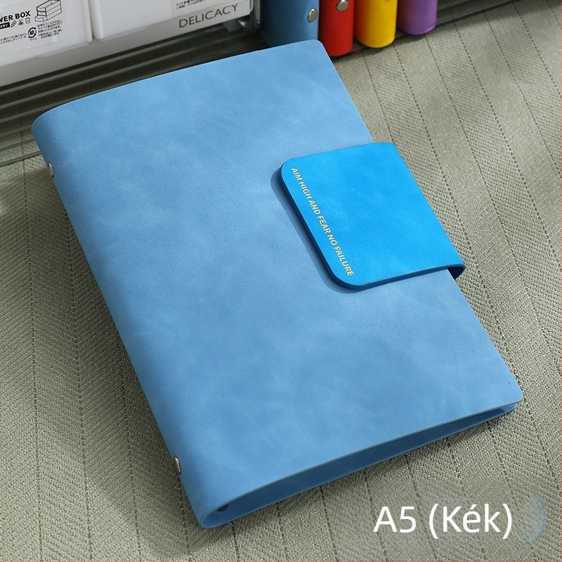 A5/B5 lazán kötött notesz, puha fedél, nagy méret, leválasztható lapok, testreszabható logó, PU bőr, megvastagított
