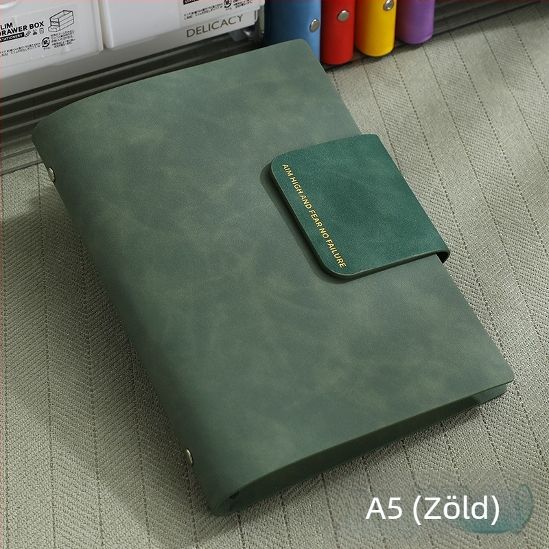 A5/B5 lazán kötött notesz, puha fedél, nagy méret, leválasztható lapok, testreszabható logó, PU bőr, megvastagított
