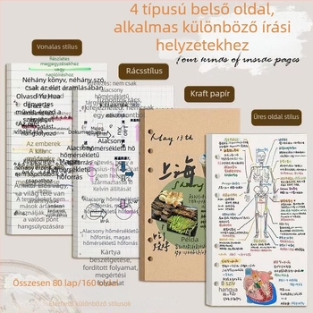Retro stílusú jegyzetfüzet logónyomott borítóval és pánttal, oldalleveles kötés, Dowling papír 80 g/m², 50–100 oldal