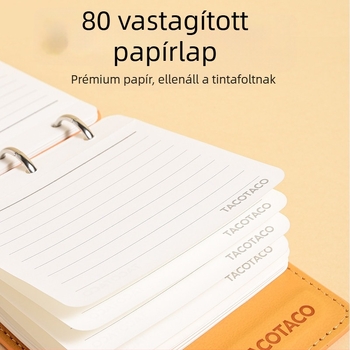 Maihe jegyzetfüzet PU borítóval, Wire-O kötés, 80gsm virgin wood pulp papír, 50–100 oldal, üzleti stílus
