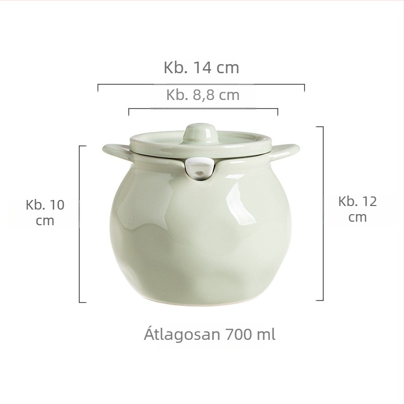 Kerámiás fűszertartó készlet fedőkkel – szilárd fűszerekhez, első osztályú minőség