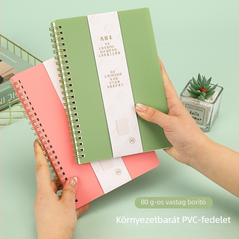 Wende notesz PVC borítóval, laza lapokkal kötve, Dowling papír, 100–200 oldal