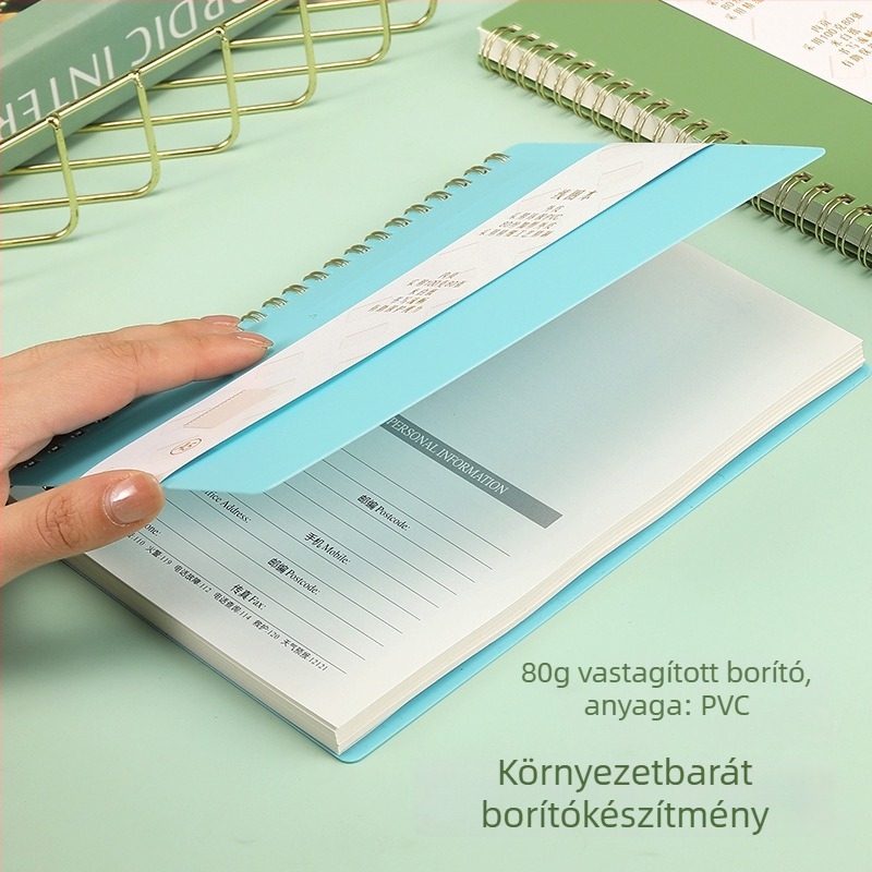 Wende notesz PVC borítóval, laza lapokkal kötve, Dowling papír, 100–200 oldal
