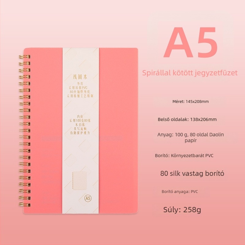 Wende notesz PVC borítóval, laza lapokkal kötve, Dowling papír, 100–200 oldal