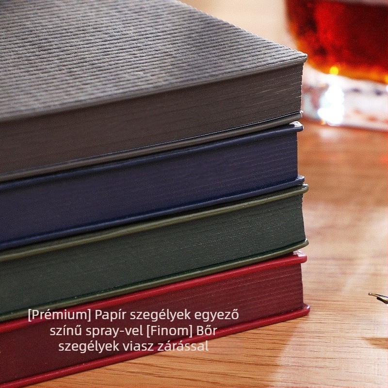 Notesz műbőr borítóval, drótos kötés, Forest papír, 80 g/m², 100–200 oldal