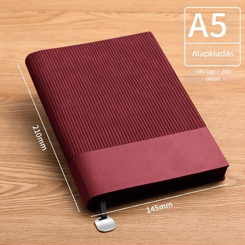 Notesz műbőr borítóval, drótos kötés, Forest papír, 80 g/m², 100–200 oldal
